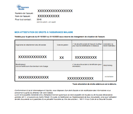 Social Security number in France